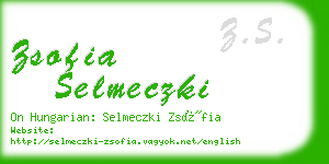 zsofia selmeczki business card